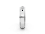 Platinum Round Diamond Seven-Stone Channel Set Mens Band_14