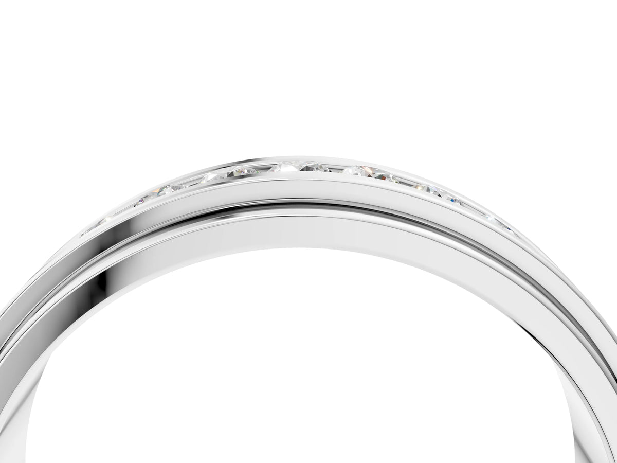 Platinum Round Diamond Seven-Stone Channel Set Mens Band_16