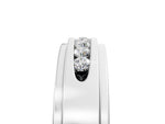 Platinum Round Diamond Seven-Stone Channel Set Mens Band_17