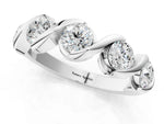 Platinum Round Diamond Wave Band with Channel Setting and Shared Prongs_13