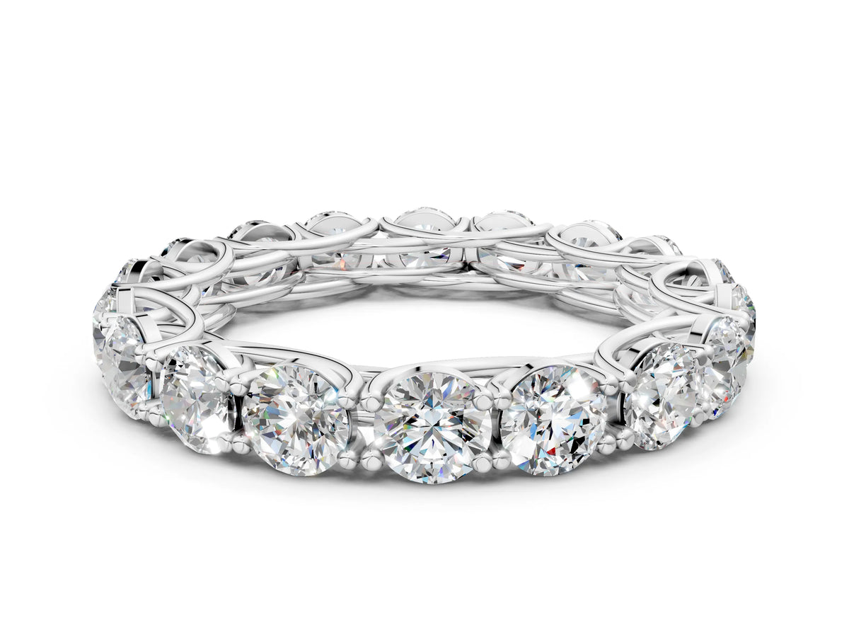 Platinum Round Diamond Woven Full Eternity Band_12
