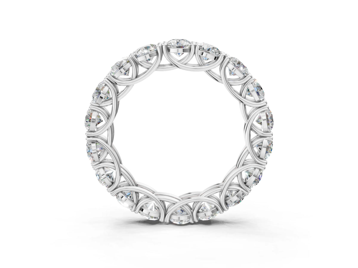 Platinum Round Diamond Woven Full Eternity Band_15