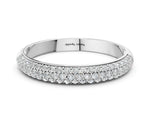 Platinum Three-Row Pave Round Diamond Eternity Band with Shared Prong Setting_12