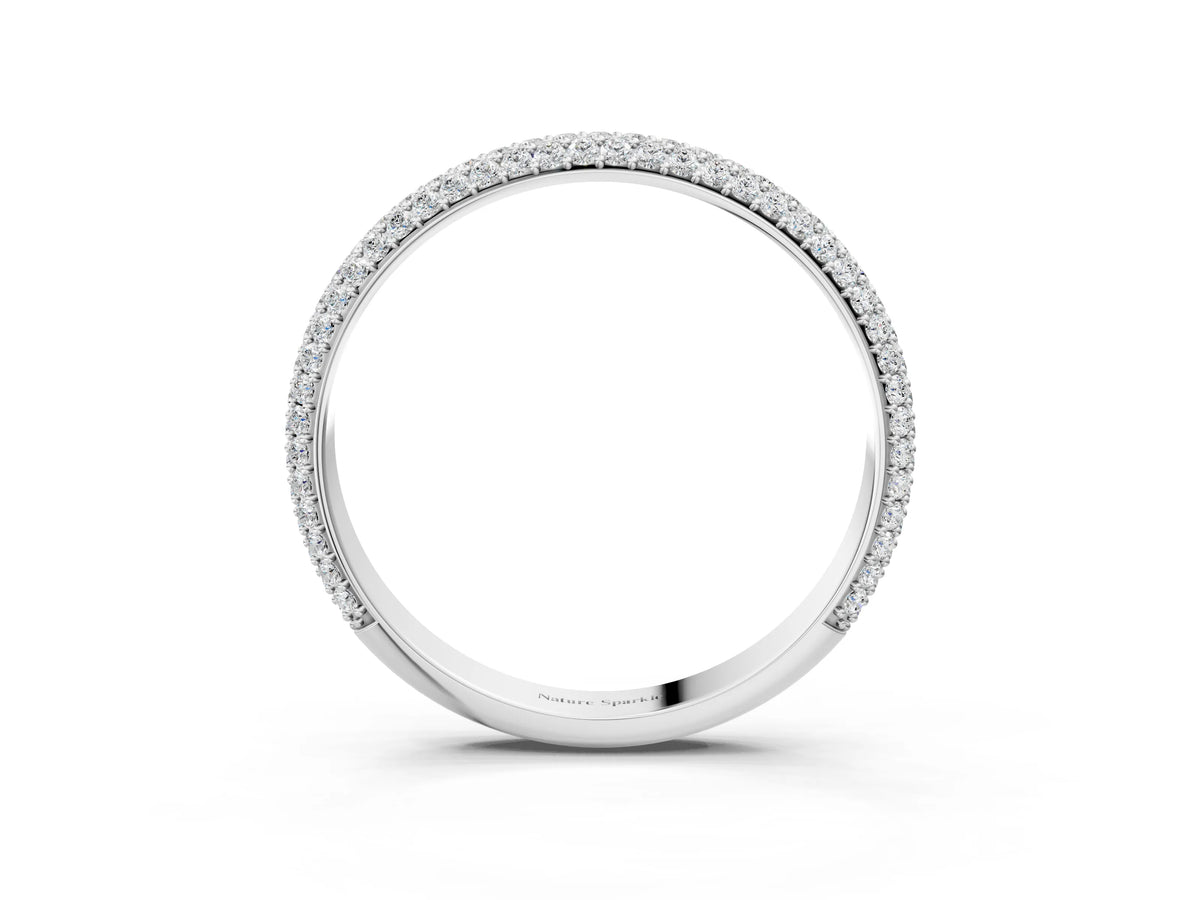 Platinum Three-Row Round Diamond Pavé Eternity Band_15