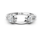 Platinum Two-Stone Pear Diamond Bypass Ring with Prong Setting_12
