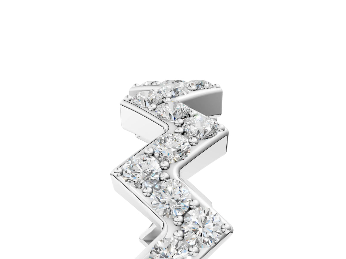 Platinum Zigzag Diamond Pave Round Eternity Band with Prong Setting_11