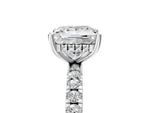 Princess Cut Diamond Hidden Halo Engagement Ring in White gold with Round Pavé Band_23