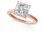 Princess Cut Diamond Solitaire Engagement Ring in Rose gold with Prong Setting_13