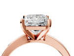 Princess Cut Diamond Solitaire Engagement Ring in Rose gold with Prong Setting_16