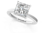 Princess Cut Diamond Solitaire Engagement Ring in White gold with Prong Setting_13