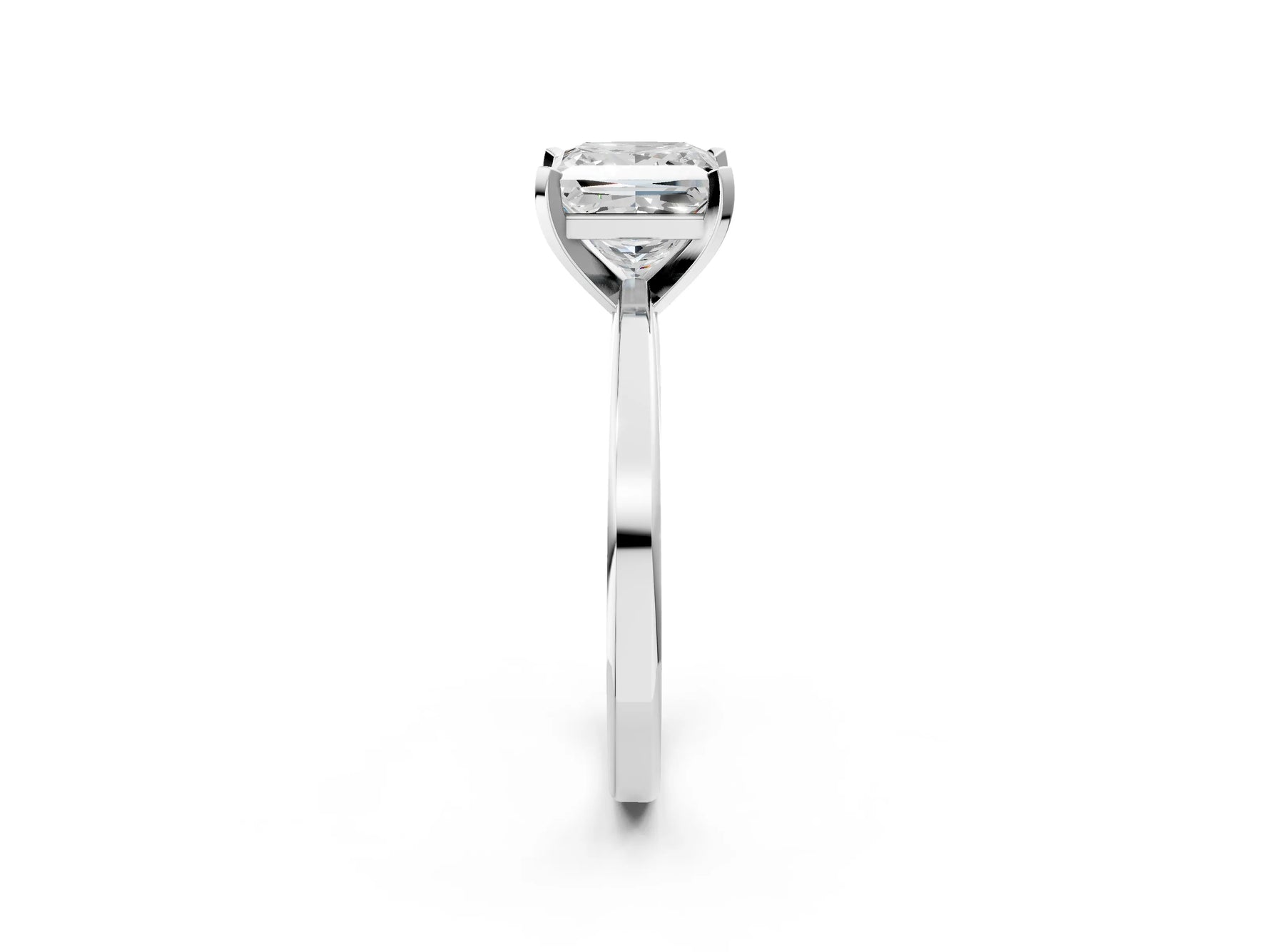 Princess Cut Diamond Solitaire Engagement Ring in White gold with Prong Setting_14