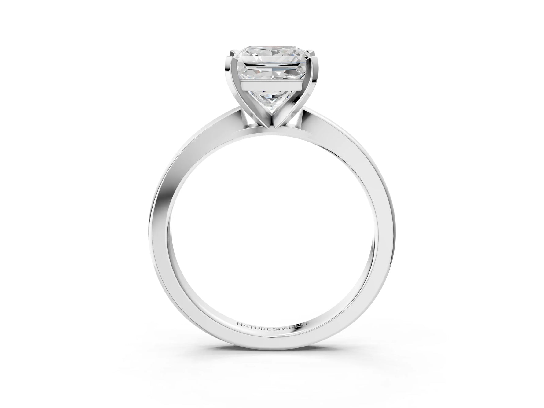 Princess Cut Diamond Solitaire Engagement Ring in White gold with Prong Setting_15