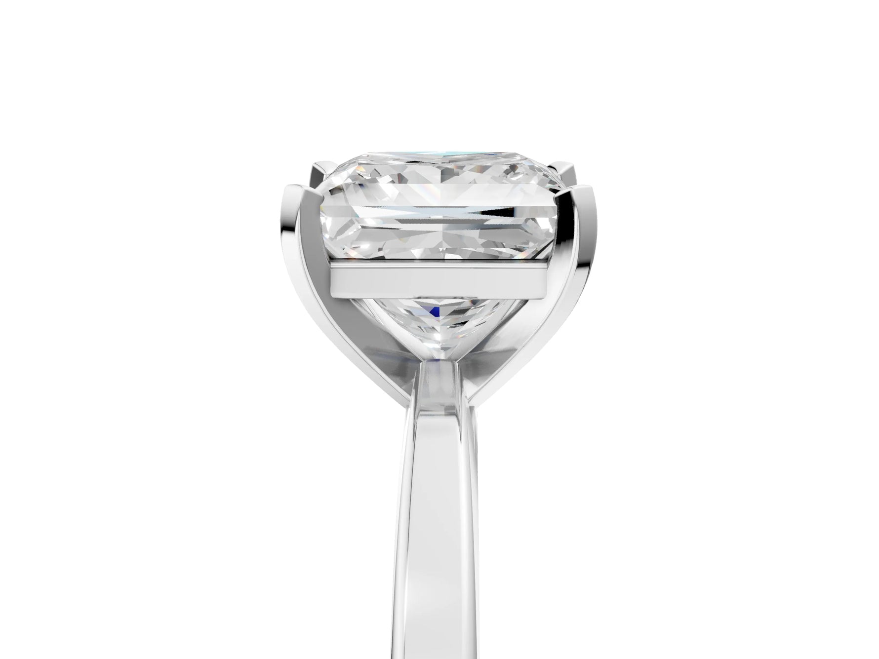 Princess Cut Diamond Solitaire Engagement Ring in White gold with Prong Setting_17