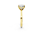 Princess Cut Diamond Solitaire Engagement Ring in Yellow gold with Prong Setting_14