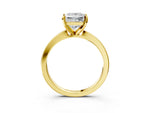 Princess Cut Diamond Solitaire Engagement Ring in Yellow gold with Prong Setting_15
