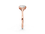 Princess Cut Diamond Solitaire Ring in Rose gold with Flower Prong Setting_20