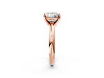 Princess Cut Diamond Solitaire Ring in Rose gold with Prong Setting and Rounded Band_20
