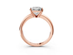 Princess Cut Diamond Solitaire Ring in Rose gold with Prong Setting and Rounded Band_21