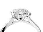 Princess Cut Diamond Solitaire Ring in White gold with Flower Prong Setting_10