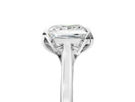 Princess Cut Diamond Solitaire Ring in White gold with Flower Prong Setting_11