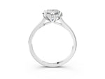 Princess Cut Diamond Solitaire Ring in White gold with Flower Prong Setting_9