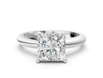 Princess Cut Diamond Solitaire Ring in White gold with Prong Setting and Rounded Band_18