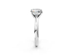 Princess Cut Diamond Solitaire Ring in White gold with Prong Setting and Rounded Band_20