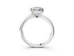 Princess Cut Diamond Solitaire Ring in White gold with Prong Setting and Rounded Band_21