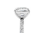 Princess Cut Diamond Solitaire Ring in White gold with Round Pavé Band_29
