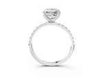 Princess Cut Diamond Solitaire Ring in White gold with Round Shared Prong Pavé Band_21