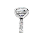 Princess Cut Diamond Solitaire Ring in White gold with Round Shared Prong Pavé Band_23