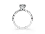 Princess Cut Diamond Solitaire Ring in White gold with Shared Prong Marquise and Round Side Stones_15