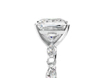 Princess Cut Diamond Solitaire Ring in White gold with Shared Prong Marquise and Round Side Stones_17