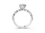 Princess Cut Diamond Solitaire Ring in White gold with Shared Prong Marquise and Round Side Stones_39