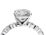 Princess Cut Diamond Solitaire Ring in White gold with Shared Prong Marquise and Round Side Stones_40