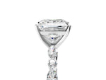 Princess Cut Diamond Solitaire Ring in White gold with Shared Prong Marquise and Round Side Stones_41