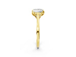 Princess Cut Diamond Solitaire Ring in Yellow gold with Flower Prong Setting_20