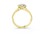 Princess Cut Diamond Solitaire Ring in Yellow gold with Flower Prong Setting_21