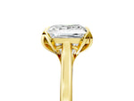 Princess Cut Diamond Solitaire Ring in Yellow gold with Flower Prong Setting_23
