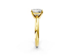 Princess Cut Diamond Solitaire Ring in Yellow gold with Prong Setting and Rounded Band_20