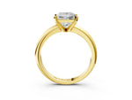 Princess Cut Diamond Solitaire Ring in Yellow gold with Prong Setting and Rounded Band_21
