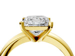 Princess Cut Diamond Solitaire Ring in Yellow gold with Prong Setting and Rounded Band_22