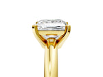 Princess Cut Diamond Solitaire Ring in Yellow gold with Prong Setting and Rounded Band_23