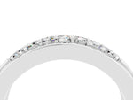 Princess Cut Moissanite Bar-Set Pavé Band in Platinum with Grooved Edge Detailing_4