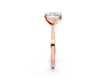 Radiant Cut Diamond Solitaire Engagement Ring in Rose gold with Prong Setting_14