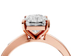 Radiant Cut Diamond Solitaire Engagement Ring in Rose gold with Prong Setting_16