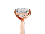 Radiant Cut Diamond Solitaire Engagement Ring in Rose gold with Prong Setting_17