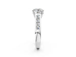 Radiant Cut Diamond Solitaire Engagement Ring in White gold with Channel-Set Band and Prong Setting_92