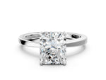Radiant Cut Diamond Solitaire Engagement Ring in White gold with Prong Setting_12