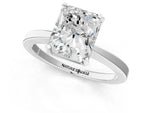 Radiant Cut Diamond Solitaire Engagement Ring in White gold with Prong Setting_13